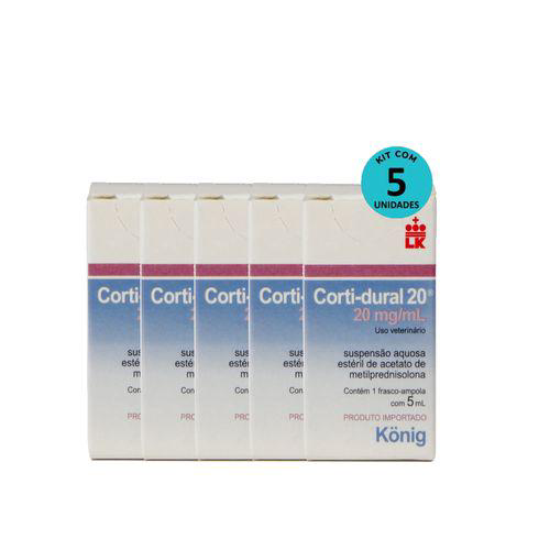 Kit Cortidural Injetável König 20Mg 5Ml C/ 5 Unidades