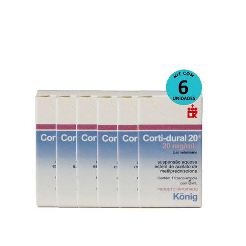 Imagem do produto Kit Cortidural Injetável König 20Mg 5Ml C/ 6 Unidades