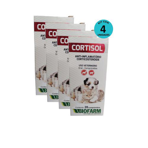 Imagem do produto Kit Cortisol Biofarm C/ 20 Comp. C/ 4 Unidades