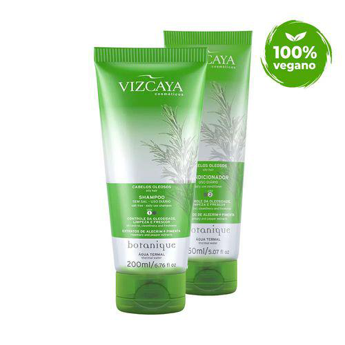 Kit Duo Shampoo 200Ml + Condicionador 150Ml Vegano Botanique Oleosos 200Ml + 150Ml