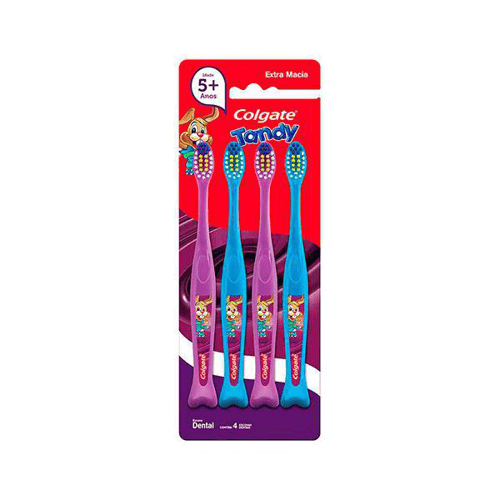 Imagem do produto Kit Escova Dental Infantil Colgate Tandy Extra Macia 4 Unidades