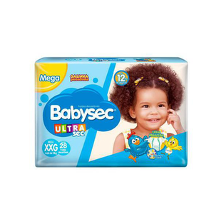 Imagem do produto Kit Fralda Babysec Galinha Pintadinha Ultrasec Mega Xxg 180 Unidades