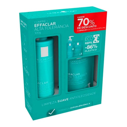 Imagem do produto Kit Gel De Limpeza La Roche-Posay Effaclar Alta Tolerância 300G + Refil 240Ml