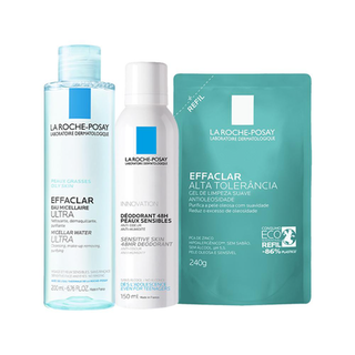 Imagem do produto Kit La Roche-Posay Desodorante Aerosol Unissex E Água Micelar E Gel Facial Refil