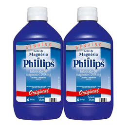 Kit Leite De Magnésia Phillips Com 350Ml Original