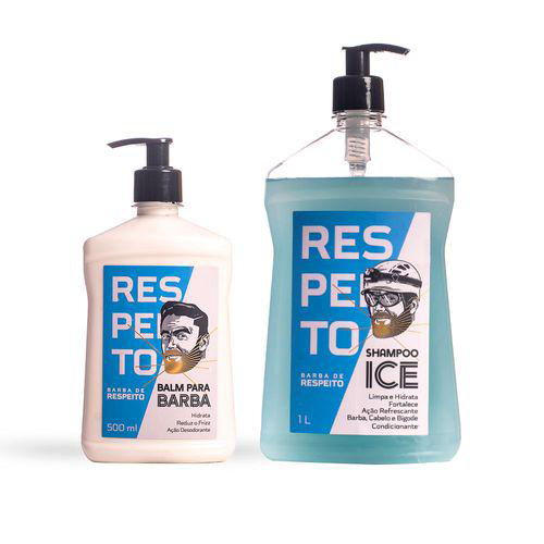 Kit Litrão De Respeito 01 Shampoo Ice 1Lt + 01 Balm Premium 500Ml Kit Litrão De Respeito 01 Shampoo Ice 1Lt + 01 Balm Premium 500Ml