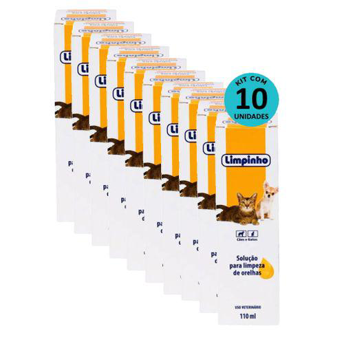 Kit Loção Limpadora De Orelhas Limpinho 110Ml C/ 10 Unidades