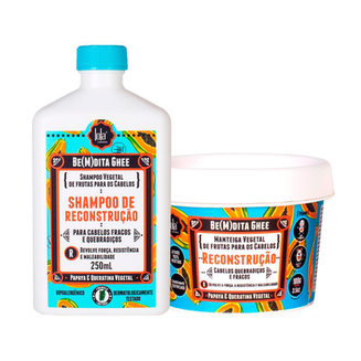 Imagem do produto Kit Lola Cosmétics Reconstrução Bemdita Ghee Shampoo E Máscara De Reconstrução 100 G Lola Cosmetics