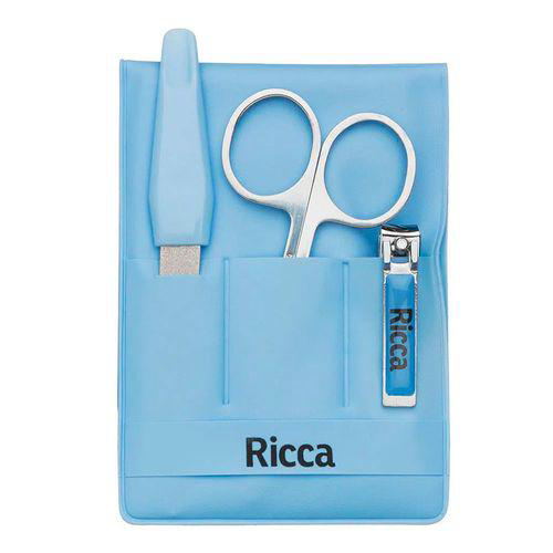 Kit Manicure Infantil Ricca Azul