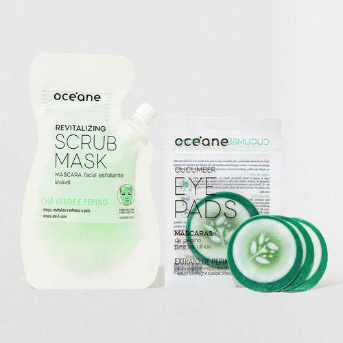 Imagem do produto Kit Máscara Facial De Pepino + Máscara Para Área Dos Olhos De Pepino 2 Produtos