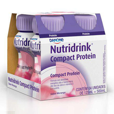 Kit Mensal Nutridrink Compact Protein Sabor Morango 32 Unidades De 125Ml