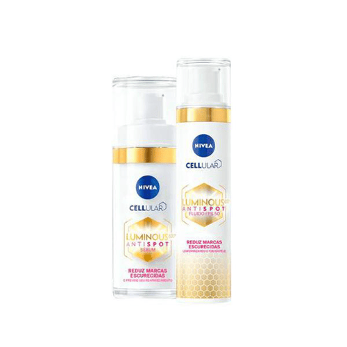 Imagem do produto Kit Nivea Sérum Facial Luminous 630 Antispot 30Ml + Fluido Facial Clareador Luminous 630 Antispot Fps50 40Ml