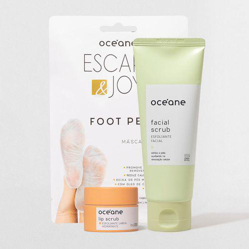 Imagem do produto Kit Océane Esfoliante Facial + Esfoliante Labial + Máscara Esfoliante Para Pés