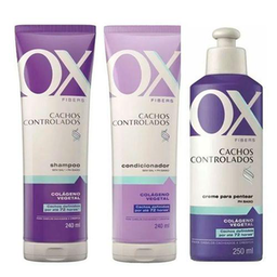 Imagem do produto Kit Ox Shampoo E Condicionador E Creme De Pentear Fibers Cachos Controlados