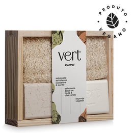 Imagem do produto Kit Panvel Vert Com 1 Sabonete Esfoliante E 1 Sabonete Hidratante + Esponja Vegetal