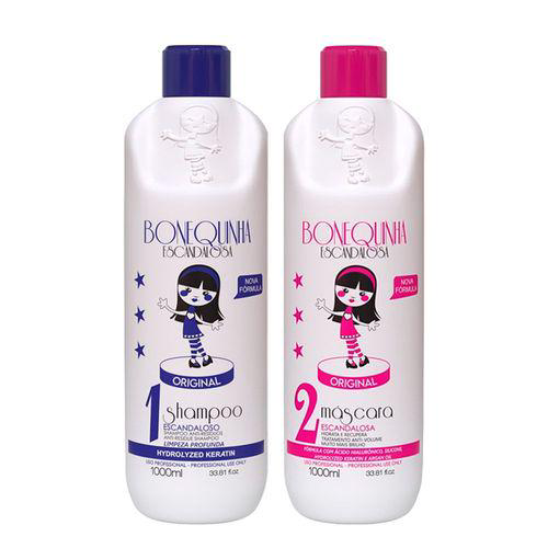 Imagem do produto Kit Progressiva Bonequinha Escandalosa Shampoo + Máscara 1000Ml