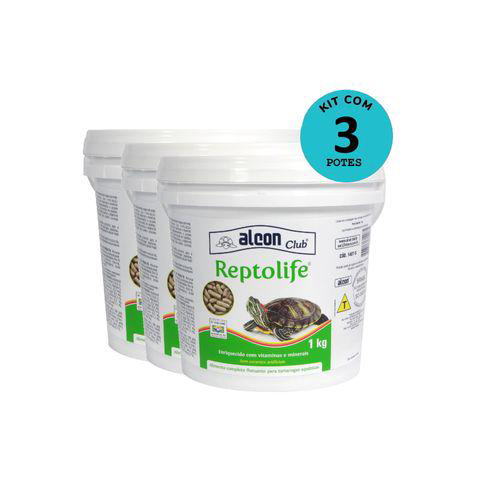 Imagem do produto Kit Ração Alcon Club Reptolife 1Kg Com 3 Unidades