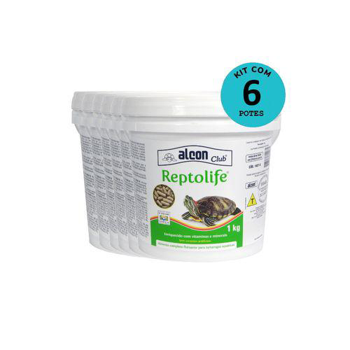 Imagem do produto Kit Ração Alcon Club Reptolife 1Kg Com 6 Unidades