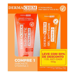 Imagem do produto Kit Sabonete Dermachem Vitamina C 100Ml + Gel Antiidade 100Ml