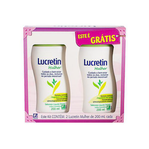 Imagem do produto Kit Sabonete Líquido Íntimo Lucretin Mulher Chá Verde Leve 2 Pague 1