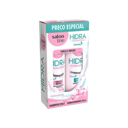 Kit Salon Line Hidra Ceramidas Shampoo 300Ml + Condicionador 300Ml