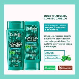 Imagem do produto Kit Shampoo + Condicionador Dabelle Hair Cachos Da Onda 1 Unidade