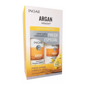 Kit Shampoo Inoar Argan Infusion Cachos Perfeitos 500Ml E Condicionador 250Ml