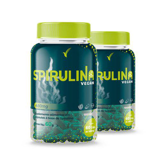 Kit Spirulina 60 Dias 120 Cápsulas + Ebook