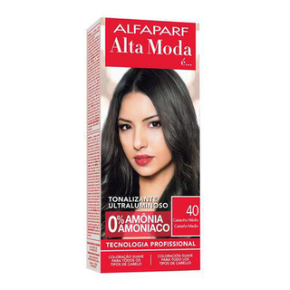 Kit Tonalizante Capilar Alta Moda 40 Castanho Médio Alfaparf