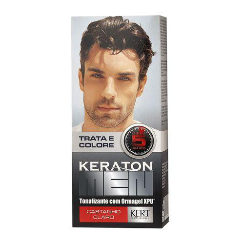 Kit Tonalizante Men Castanho Claro Keraton