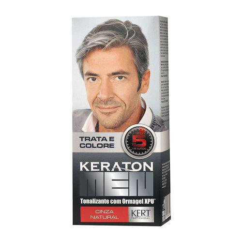 Kit Tonalizante Men Cinza Natural Keraton