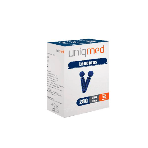 Kit Uniqmed Lancetas 28G 10 Unidades