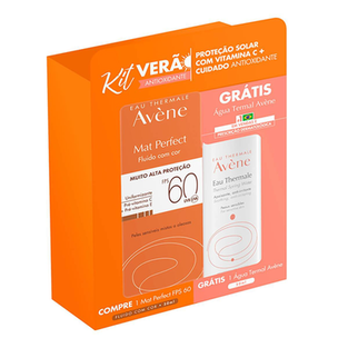 Kit Verão Avène Mat Perfect Fluido Com Cor Fps60 + Água Termal 1 Unidade