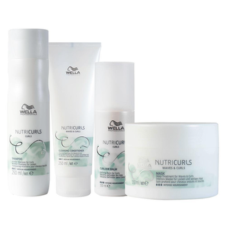 Imagem do produto Kit Wella Professionals Nutricurls Shampoo E Condicionador Cowash E Máscara E Leavein