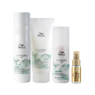 Imagem do produto Kit Wella Professionals Nutricurls Shampoo E Condicionador E Leavein E Óleo