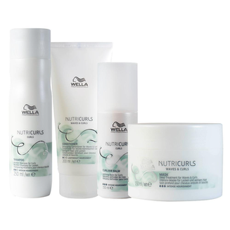 Imagem do produto Kit Wella Professionals Nutricurls Shampoo E Condicionador E Máscara E Leavein