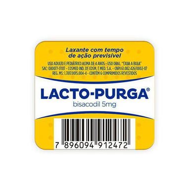 Imagem do produto Lacto-Purga - 5Mg 6 Comprimidos