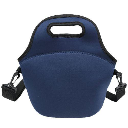 Lancheiras Bolsas Térmicas Marmita Fitness Neoprene Lisos Marinho