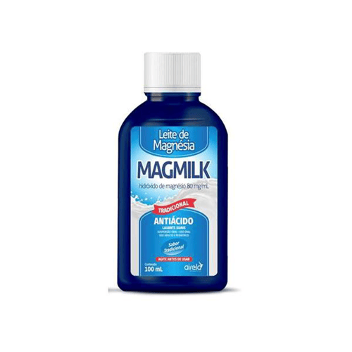 Imagem do produto Leite De Magnésia Magmilk Tradicional Suspensão Oral 80Mg 100Ml