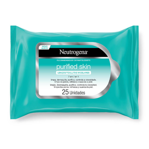 Lenço Micelar Neutrogena Purified Skin 25 Unidades