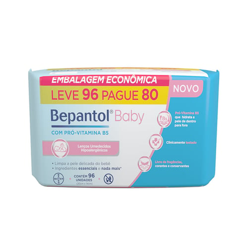 Imagem do produto Lenço Umedecido Bepantol Baby 96 Unidades