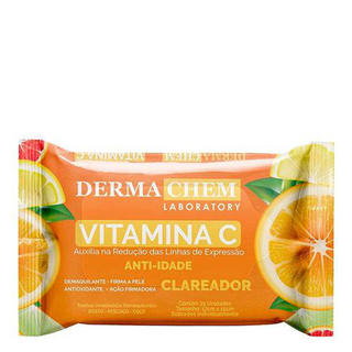 Lenços Demaquilante Dermachem Vitamina C 25 Unidades