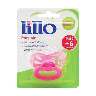 Lillo Chupeta Extra Air Cores Forte Silicone 6 Meses Rosa Ref639030610830