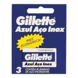 Lmina - Gillette Azul Inox Com 3 Unidades