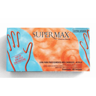 Luva De Procedimento Supermax Premium Quality Tamanho Grande