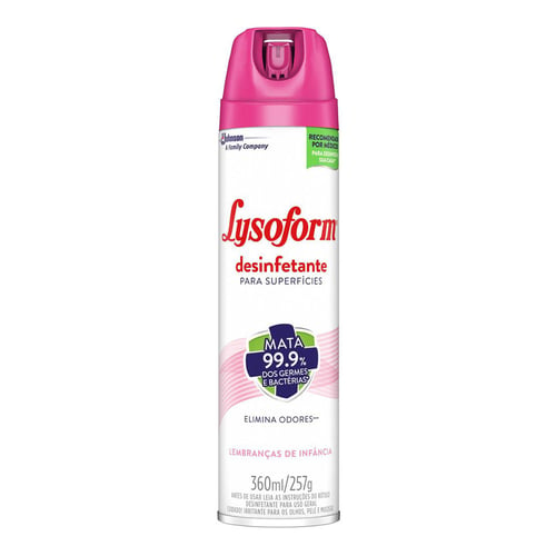 Lysoform Spray Desinfetante Para Uso Geral Lembranças De Infncia 360Ml