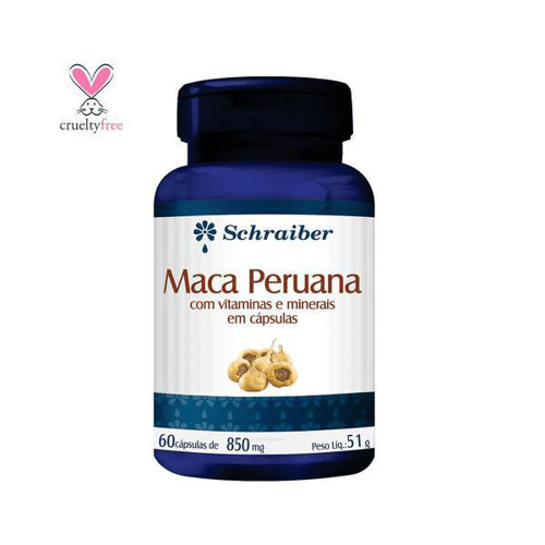 Maca Peruana 850Mg Com 60 Cápsulas Schraiber