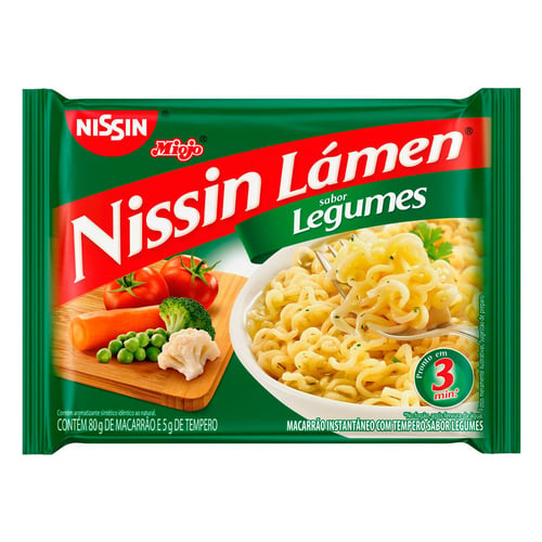 Imagem do produto Macarrão Instantneo Nissin Lámen Sabor Legumes 80G