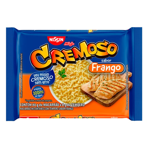 Imagem do produto Macarrão Instantneo Nissin Miojo Cremoso Sabor Frango 80G