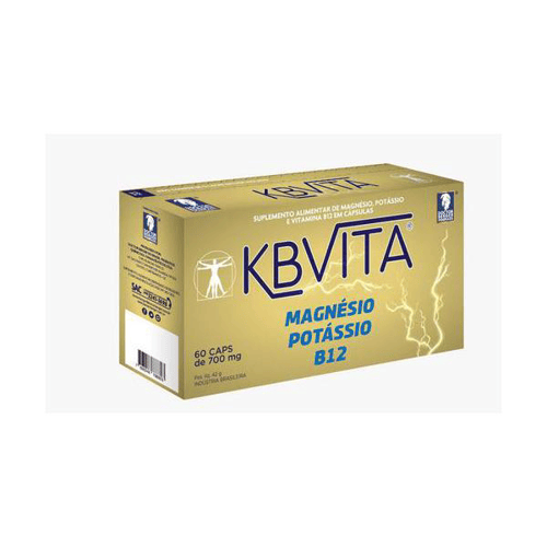 Magnesio Potássio + Vitamina B12 C/ 60 Cápsulas Kbvita 700 Mg